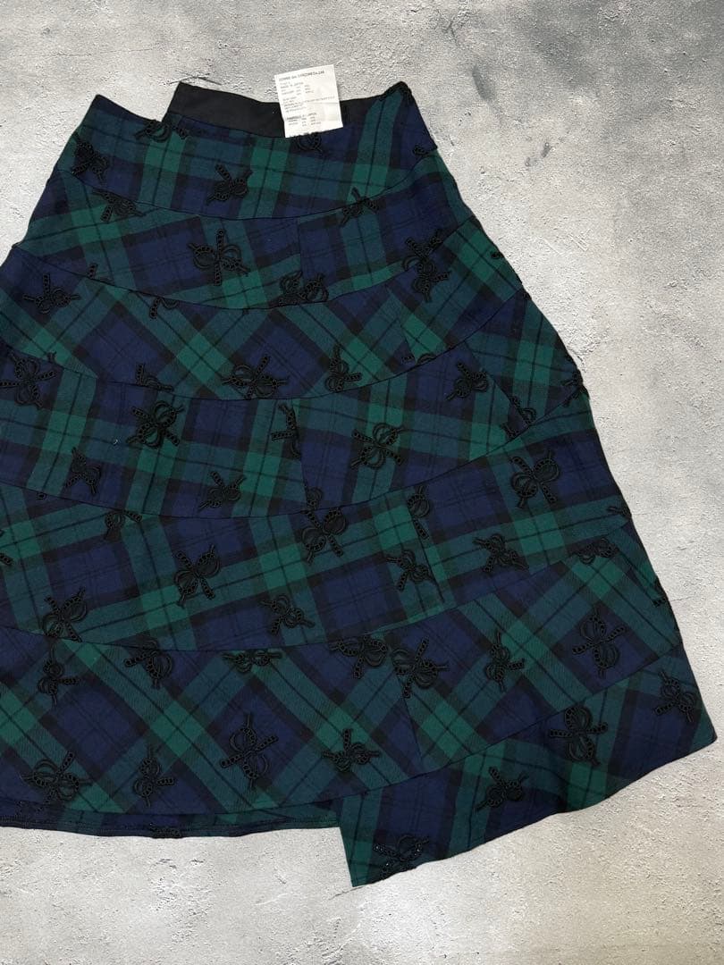 tricot コムデギャルソン リボン スカート チェック