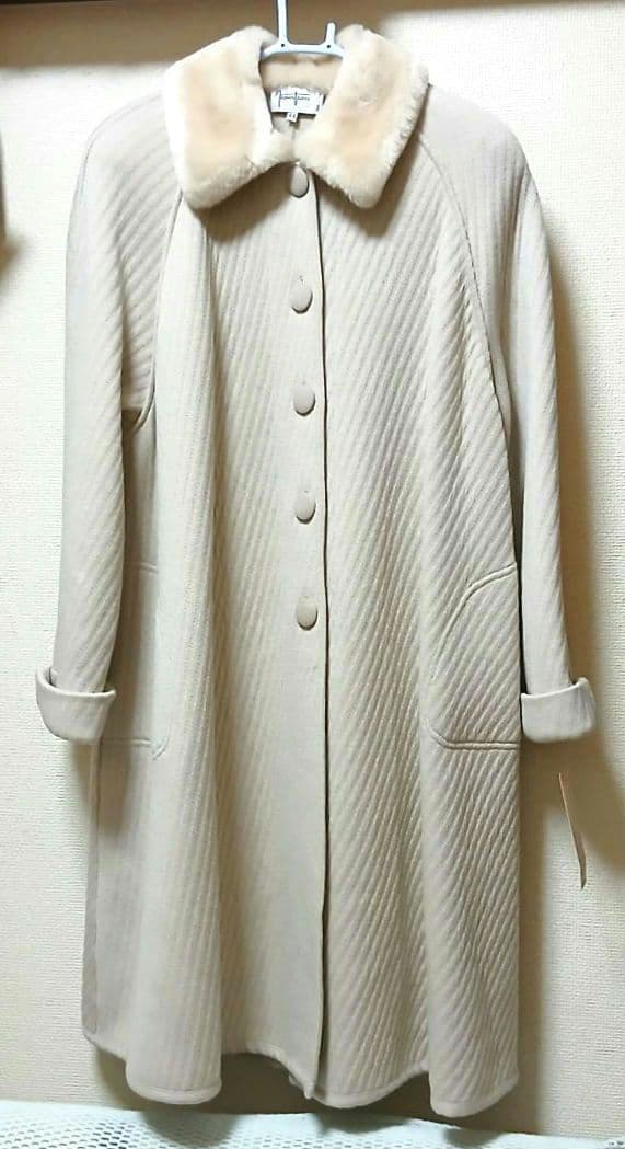 [新品]イタリア製 ロングコート44 XLウール100％