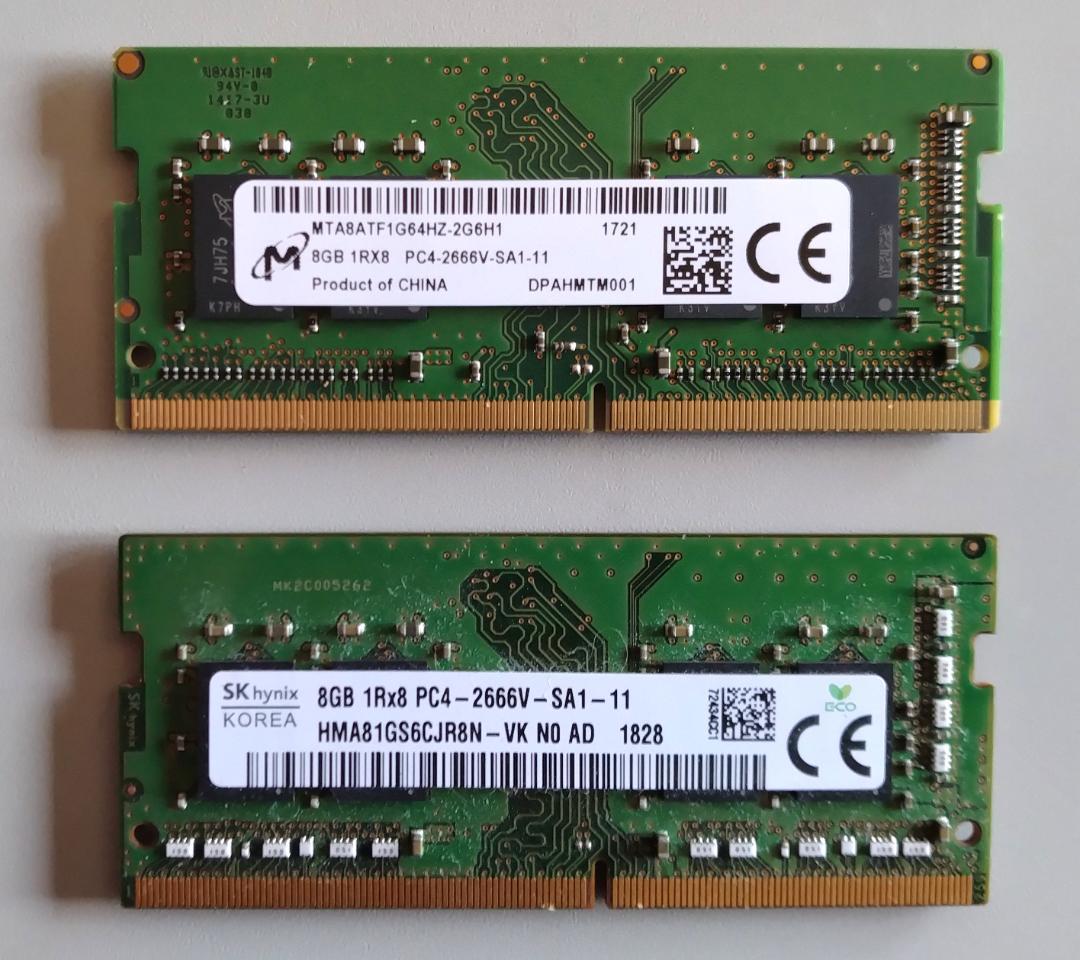 8GB DDR4 PC4-2666 1Rx8 2枚 16G