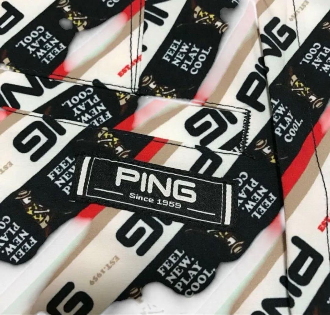 PING ピン ゴルフ GOLF 黒レッド 　LLサイズ