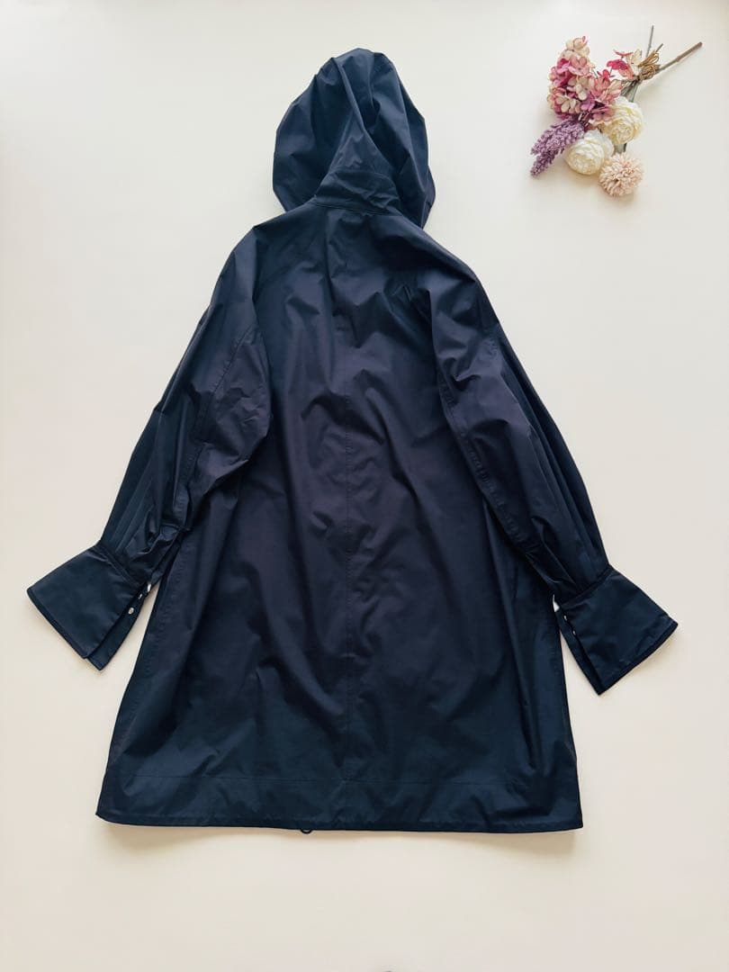 マメクロゴウチ✨クリーニング済 21PF 完売　撥水ナイロンコート フード付　黒