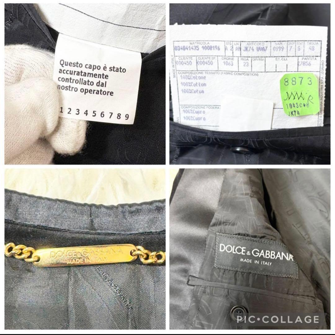 希少✨未使用級 DOLCE&GABBAN ベロア テーラードジャケット 黒