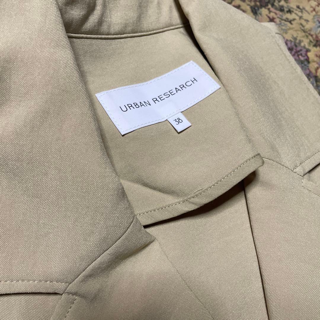 ほぼ新品＊URBAN RESEARCH ウエストドロストトレンチコート防花粉加工