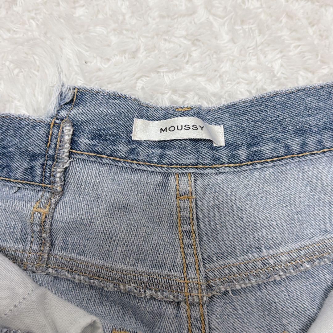 【美品】moussy CROSS WAIST WIDE ストレート サイズ1