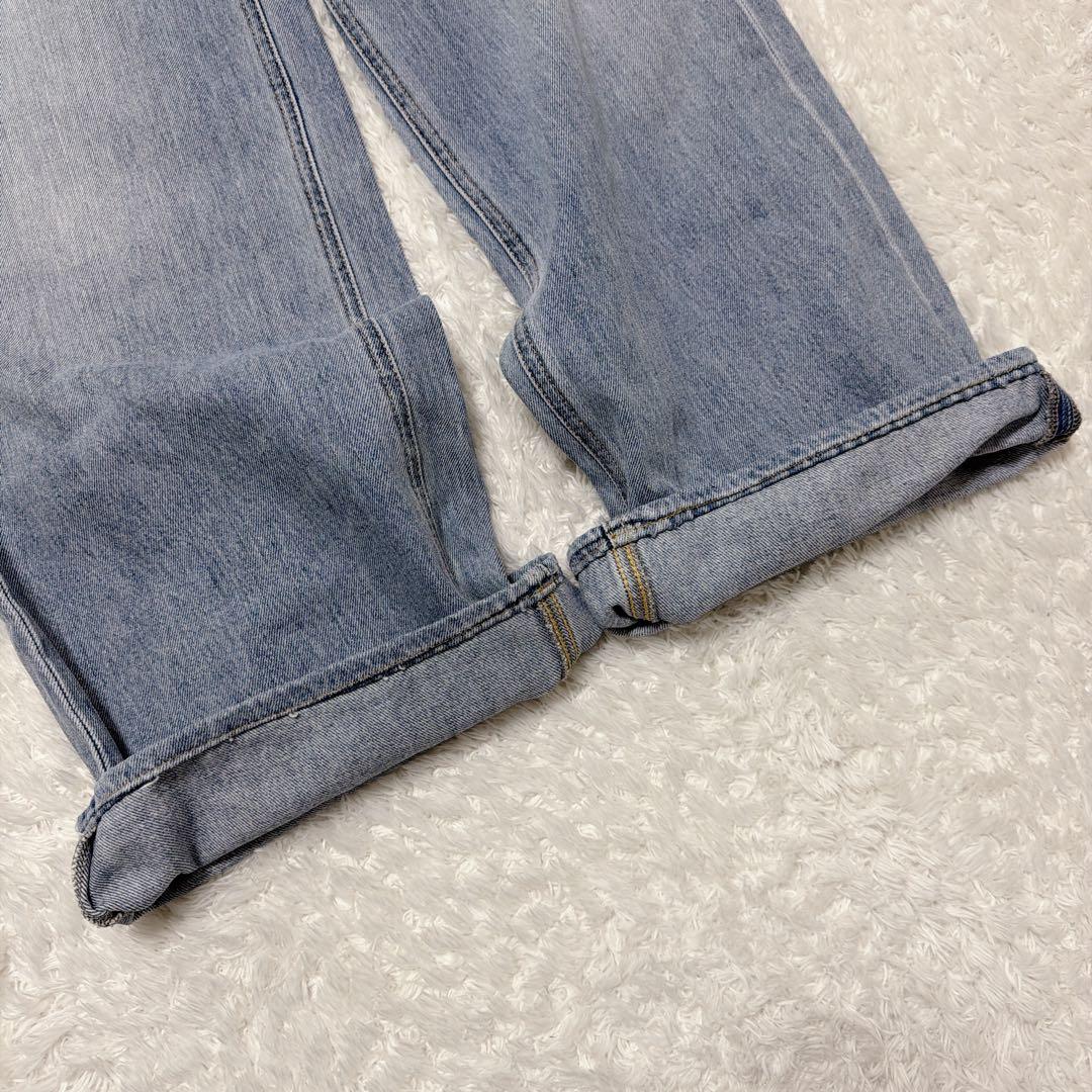 【美品】moussy CROSS WAIST WIDE ストレート サイズ1