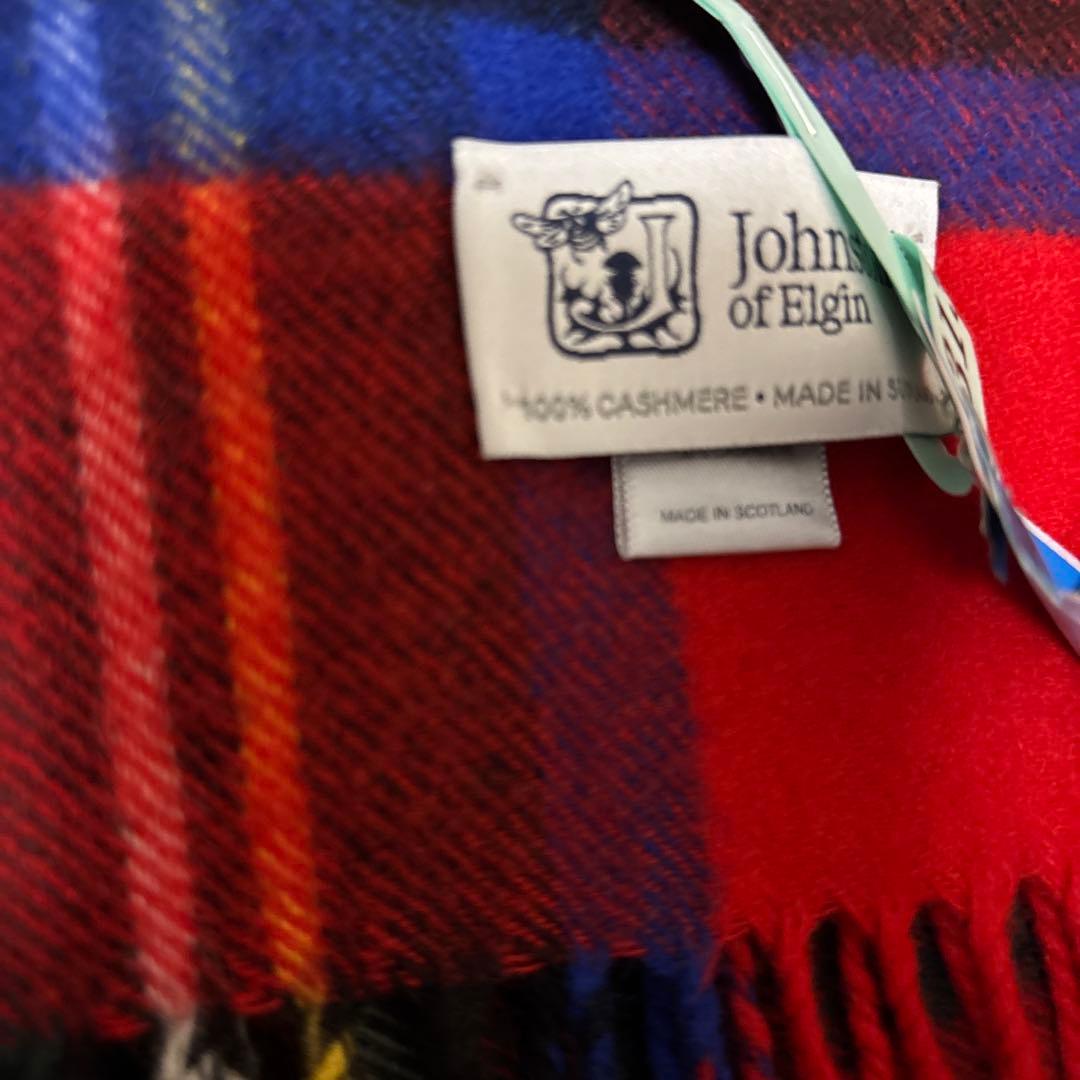 美品Johnstons of Elgin 100%カシミヤストールマフラー