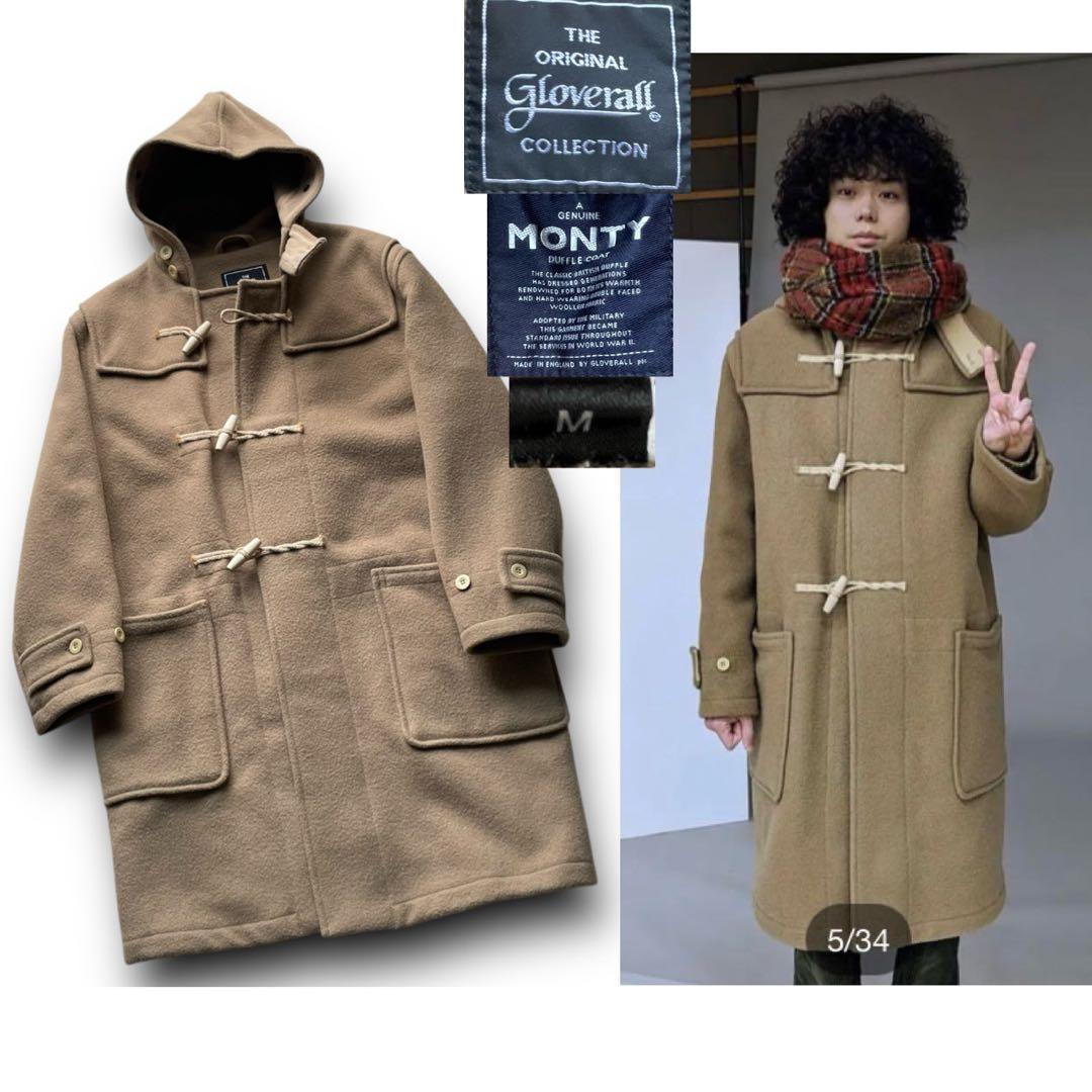 美品 定価約10万円 グローバーオール MONTY ロング丈 ダッフルコート M