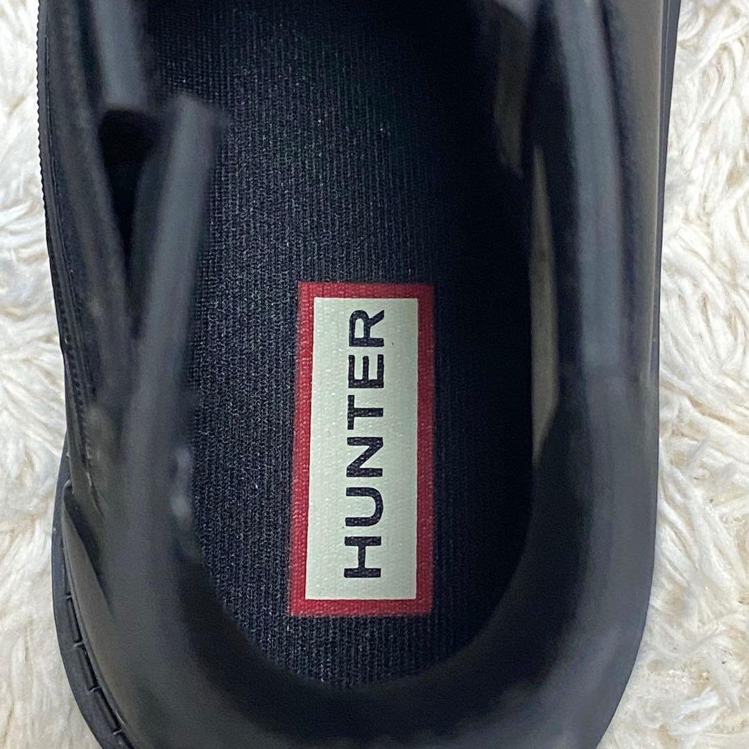 【美品】HUNTER レインブーツ　CHELSEA BOOT 黒　WFS1018