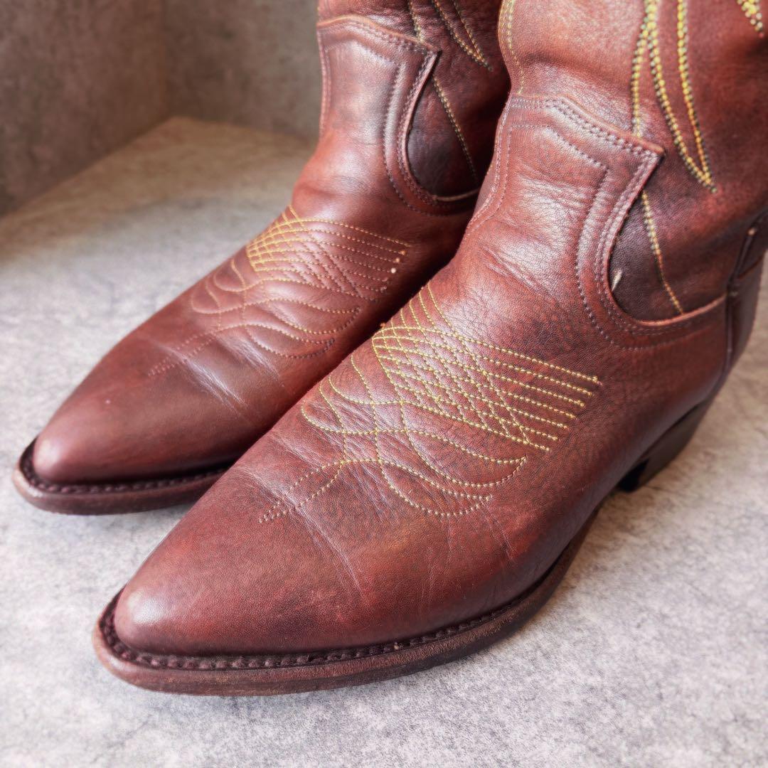 FRYE フライ ウエスタンブーツ 7.5B レザー ブラウン