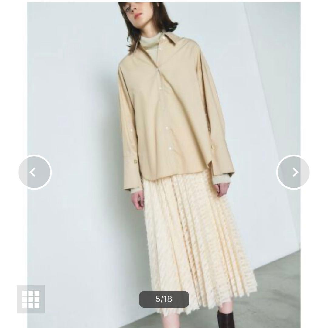 未使用品✨ダイアグラム フェザーチュールプリーツスカート キナリ 36