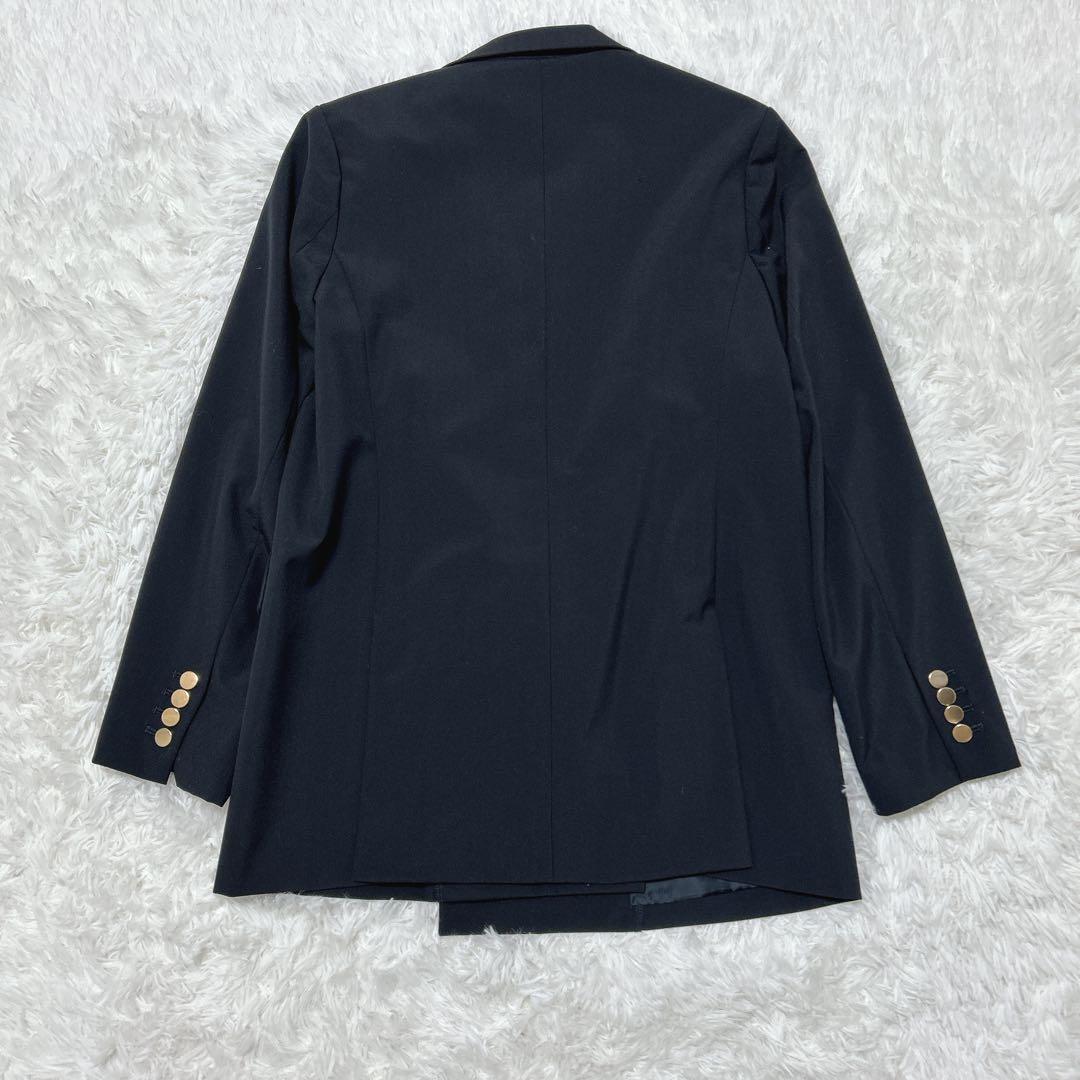 極美品✨オペークドットクリップ　ウールMIX ネイビー　ジャケット　紺ブレ