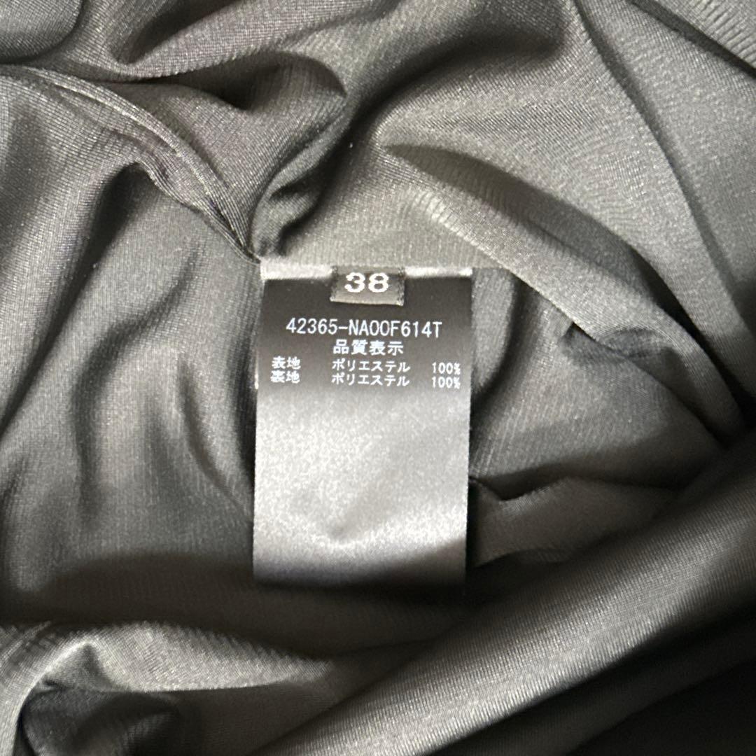 未使用✨フォクシー 定価8万 ペタルフレア サテンワンピースドレス 38 黒