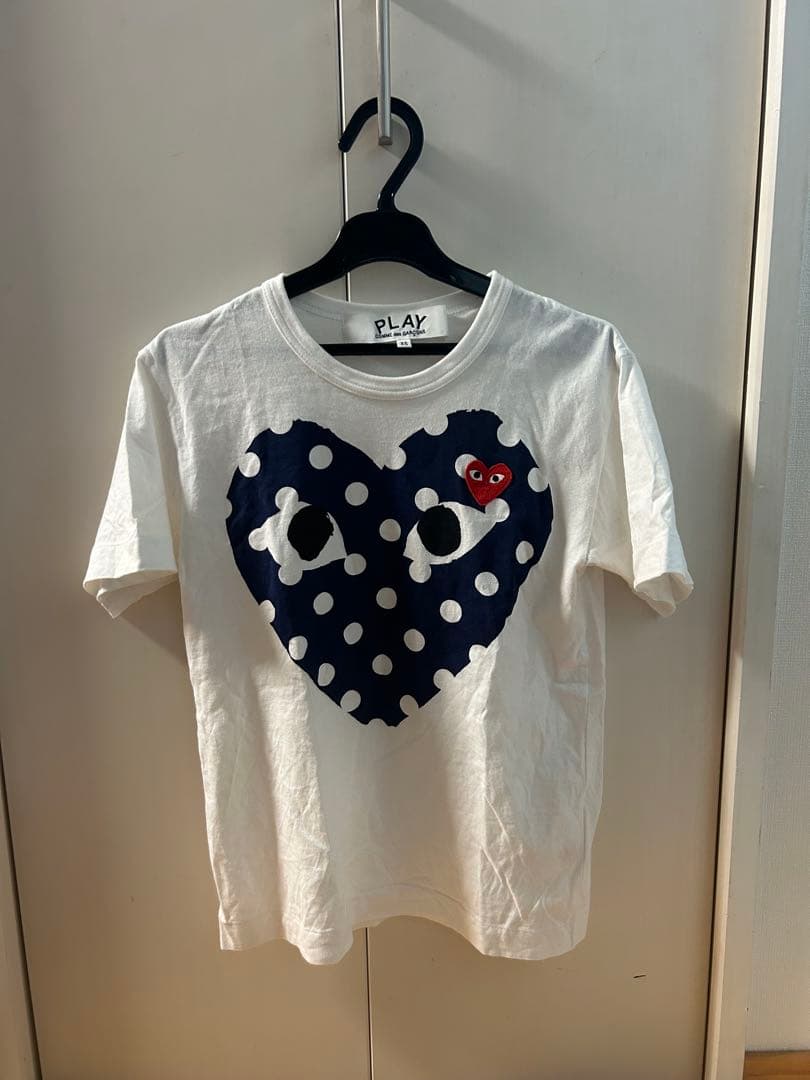PLAY ドット柄ハート 半袖Tシャツ