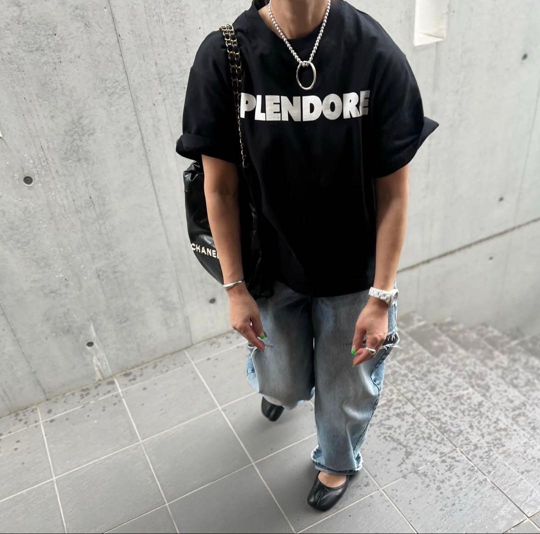 トップス JUYNINE LOGO-T BLACK