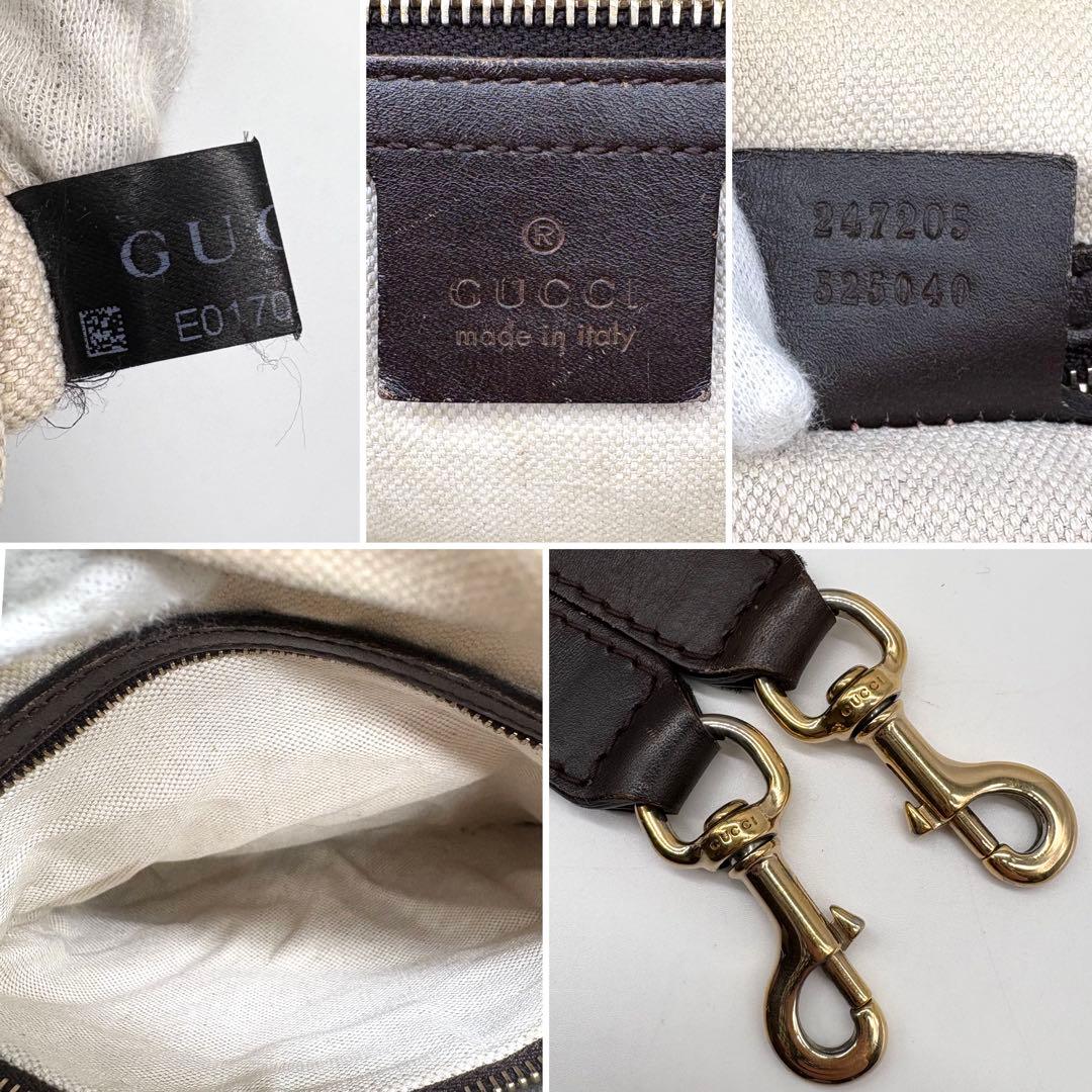 【極美品】GUCCI ボストンバッグ 2way GGキャンバス シェリーライン