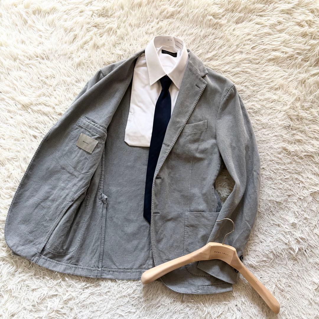 <美品>BOGLIOLI COAT グレー コットン ジャケット サイズ48