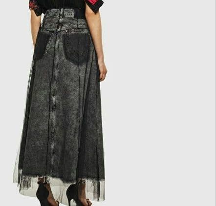 美品　DIESEL ディーゼル デニム シースルレイヤードスカート
