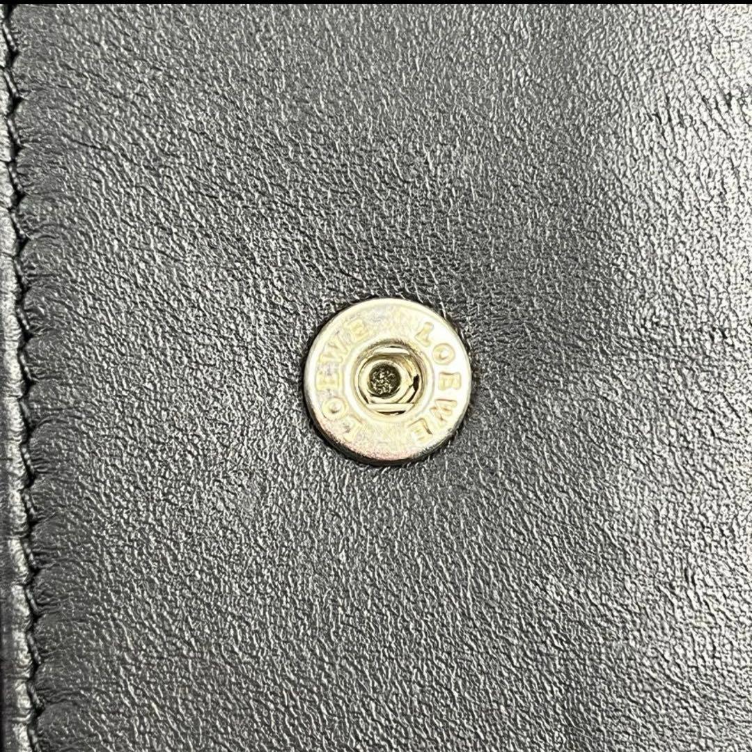ロエベ LOEWE 折り財布 ラウンドジップ アナグラム ダブル レッド