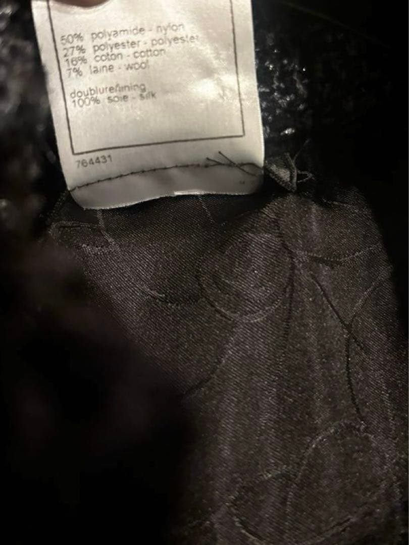 CHANEL カメリアボタンラメツイード　ワンピース　CHANELベルト付き