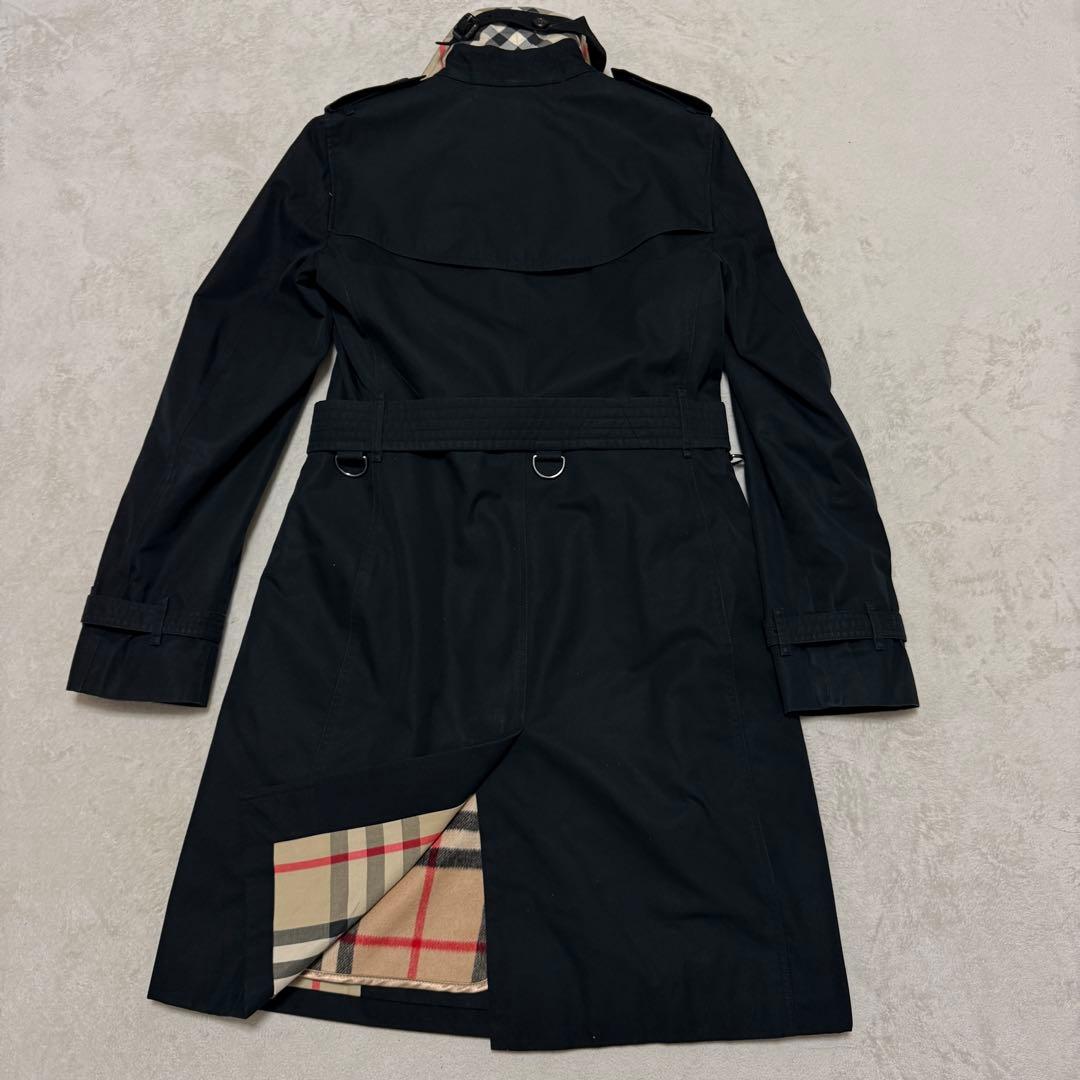 美品　バーバリー　トレンチコート　ケンジントン　現行　黒　カシミヤ混　ライナー