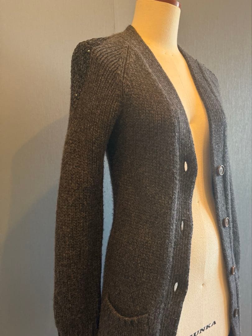 ブルネロクチネリ　ビジュー　カシミヤカーディガン