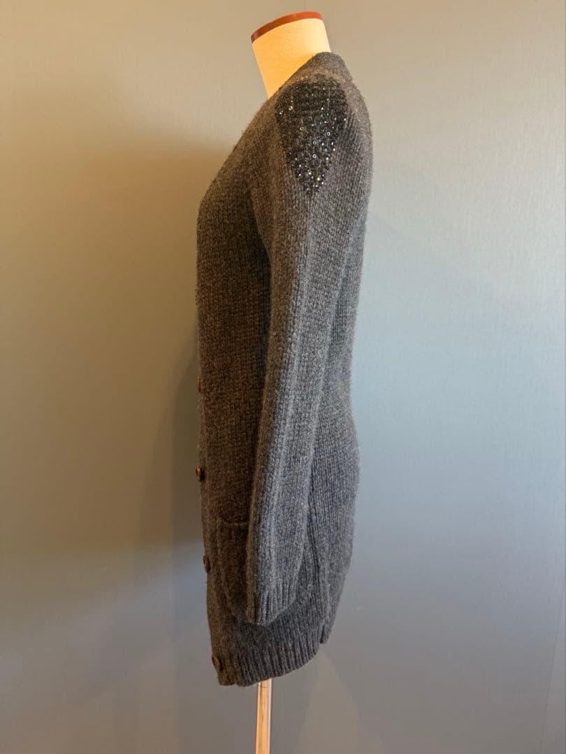 ブルネロクチネリ　ビジュー　カシミヤカーディガン