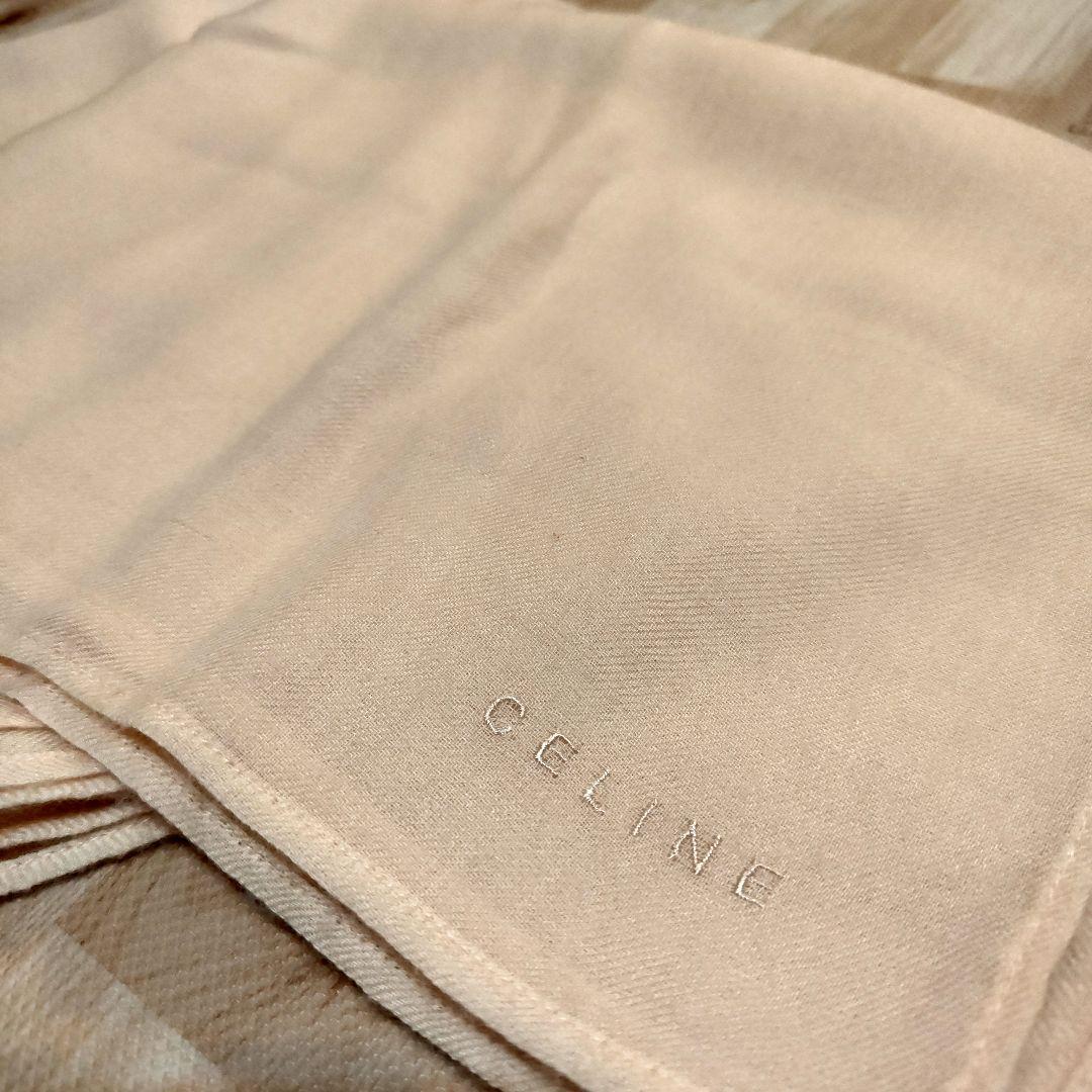 CELINE ☆薄ピンク ☆カシミヤ100%柔らかい ショール