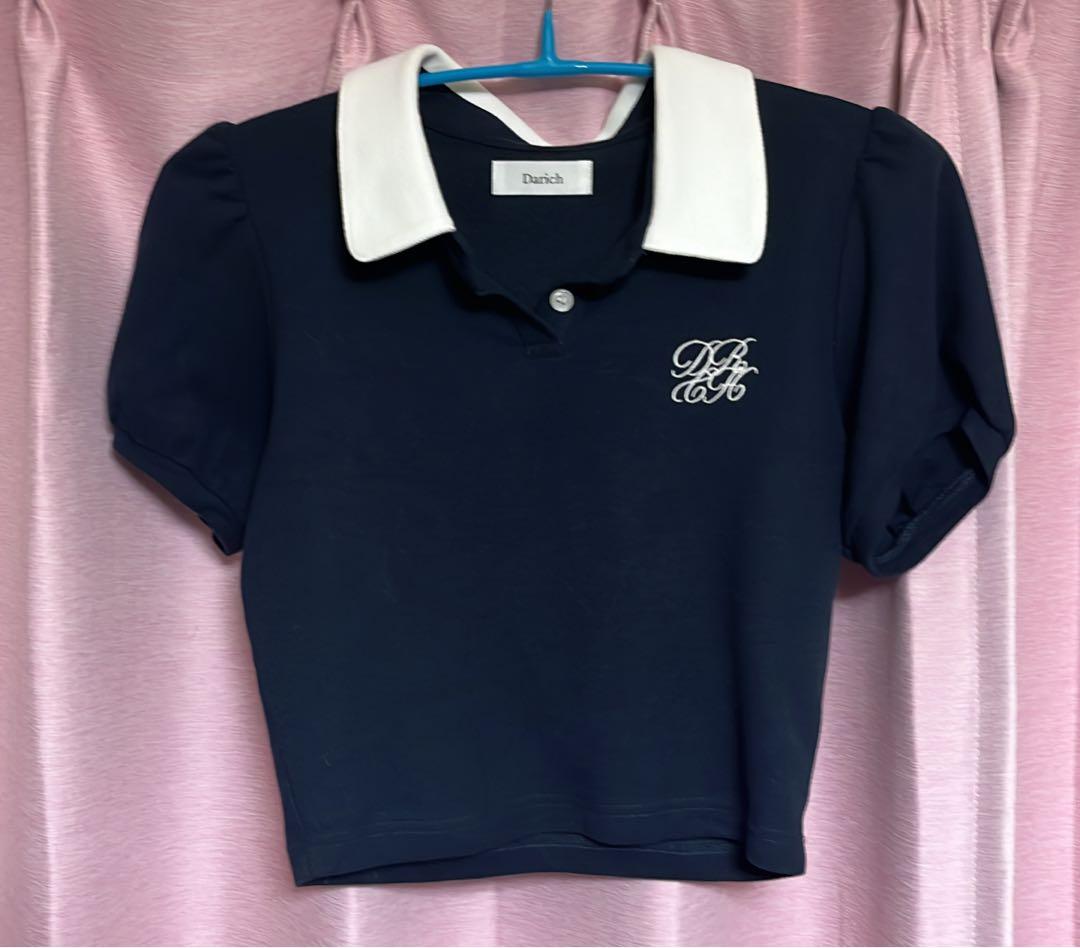 Darich DRCHバイカラーポロシャツ ネイビー