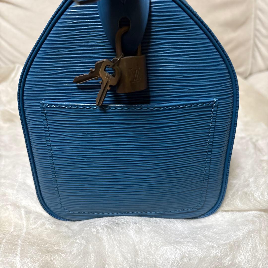 Louis Vuitton エピレザー ボストンバッグ 青