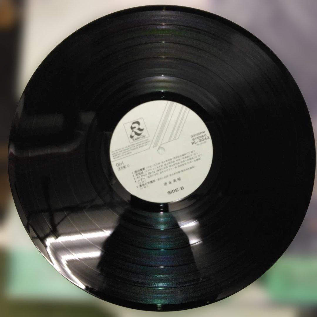 ['86年帯付き見本盤LP] 徳永英明/Girl プロモ盤白レーベル