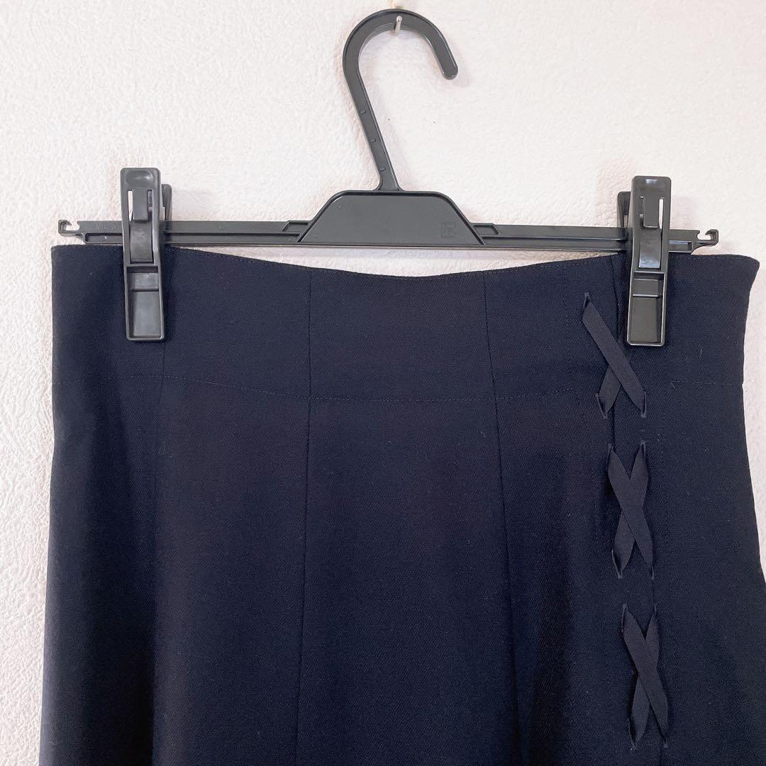 BLUE LABEL CRESTBRIDGE フレアスカート ウール チェック