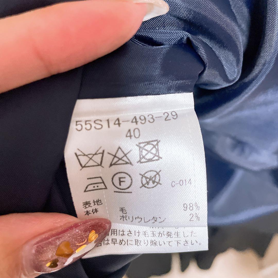 BLUE LABEL CRESTBRIDGE フレアスカート ウール チェック