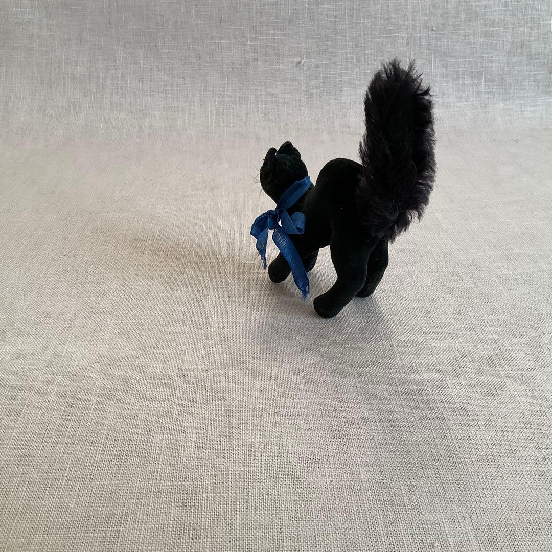 ヴィンテージ ブラックキャット10cm トムキャット　シュタイフ　置物