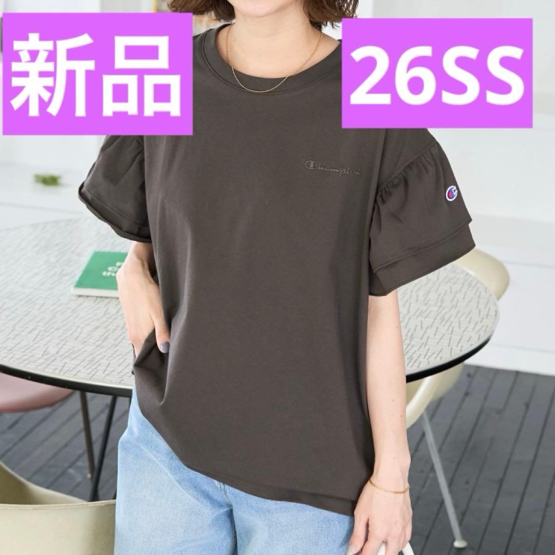 新品 Champion 別注 フリル袖トップス フリークスストア 半袖 ブラック