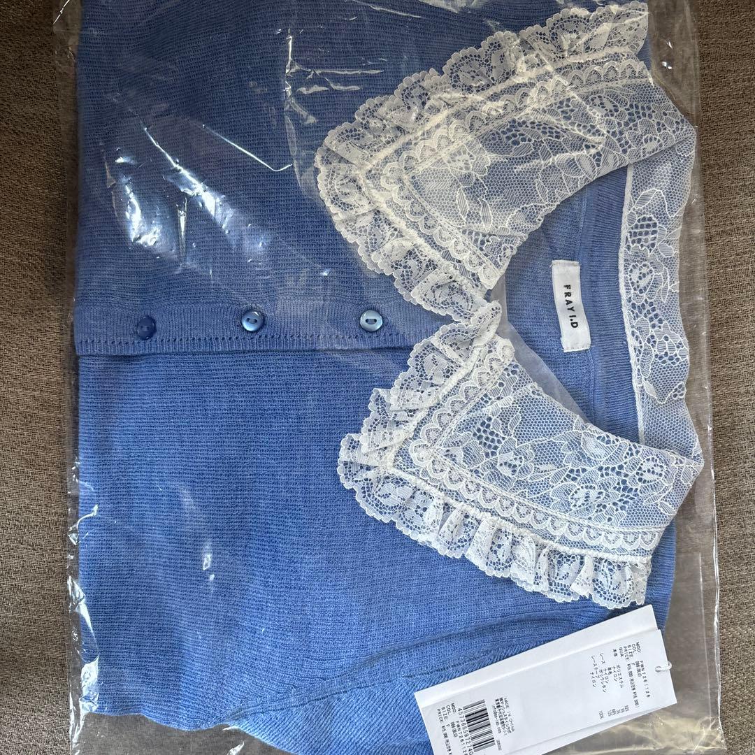 新品　レースカラーニットカーディガン　完売
