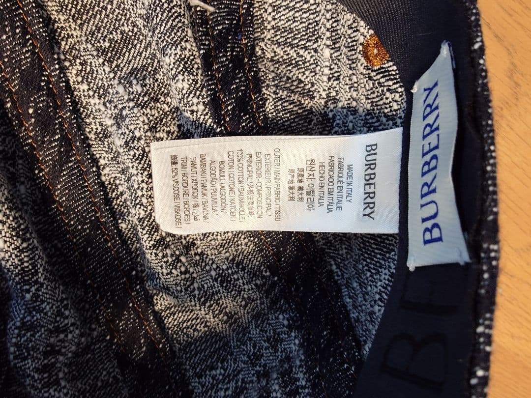 k*i様 新作 BURBERRY チェックデニム ベースボールキャップ Мサイズ