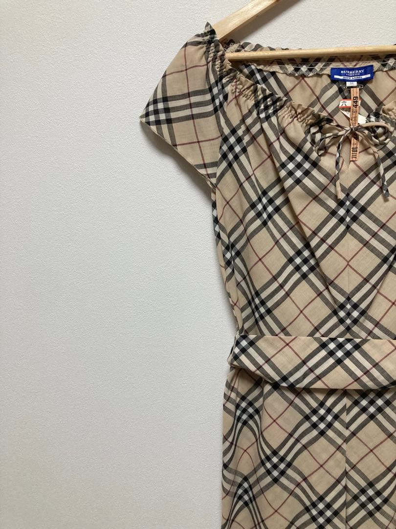 BURBERRY バーバリー ワンピース ノバチェック38 ウール　ベージュ
