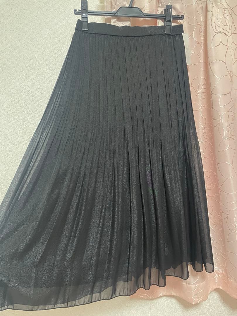 新品タグ付き anysis エニィシス シフォンスカート 黒 M