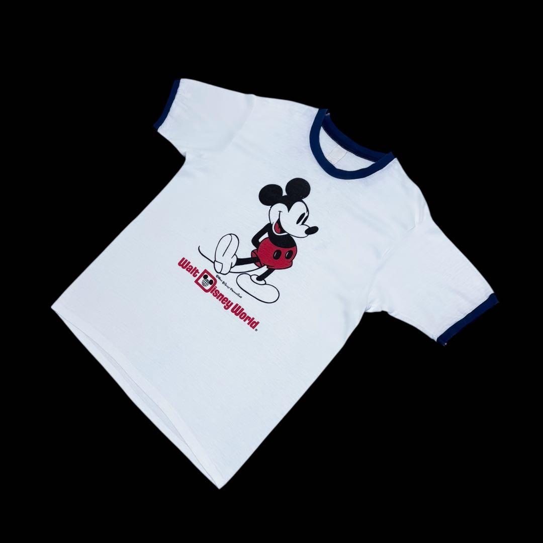 希少 エラプリ70s Disney 白足 ミッキー XL USA製 ビンテージ
