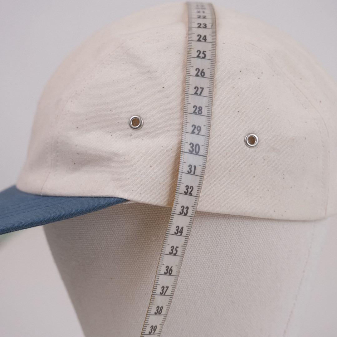 ロングビルキャップ 9.5cm ワックスキャンバス 4パネル ツートンキャップ