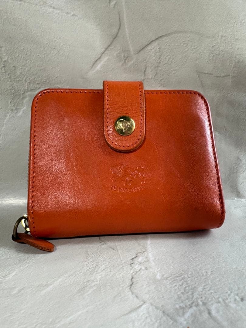 IL BISONTE 二つ折り財布 オレンジ