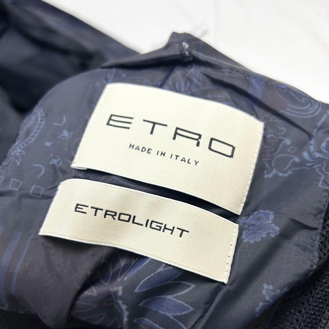 近年 極美品 ETRO ナイロン ミリタリー ジャケット ペイズリー S