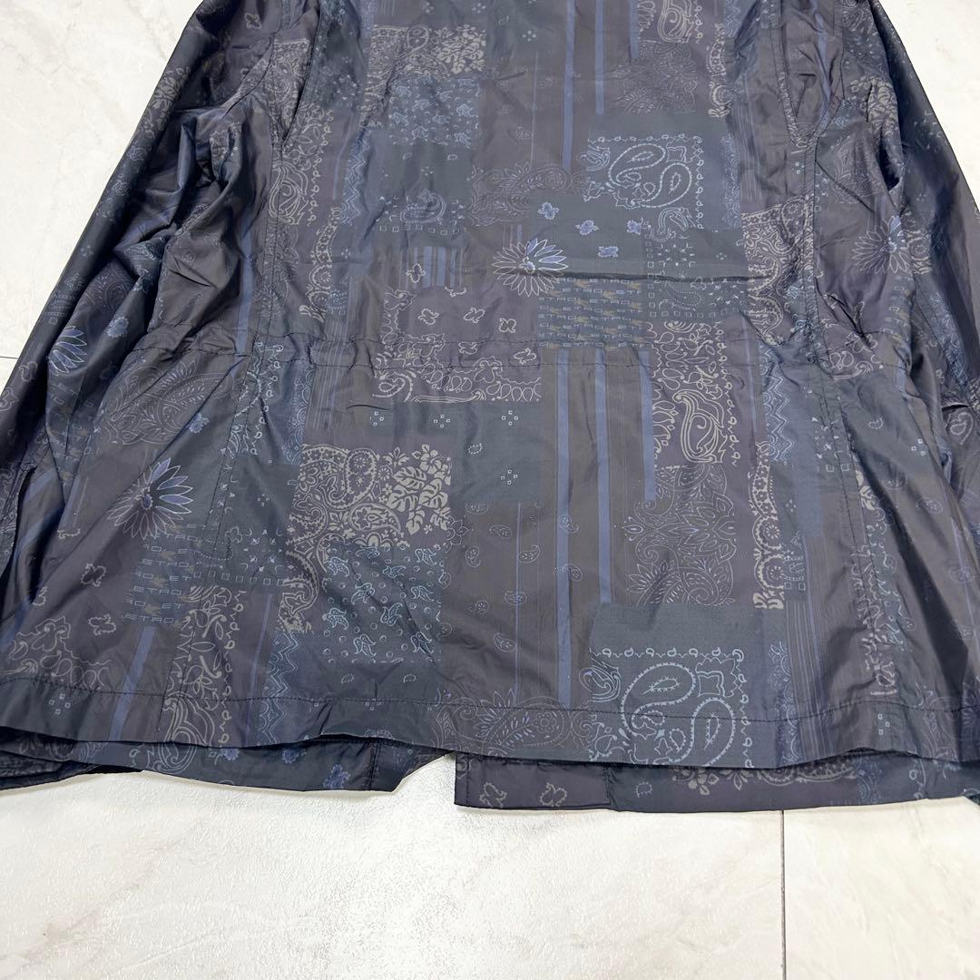 近年 極美品 ETRO ナイロン ミリタリー ジャケット ペイズリー S