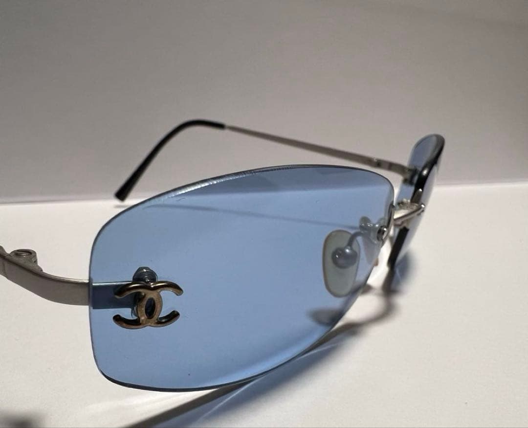 CHANEL ココマーク サングラス　ブルー