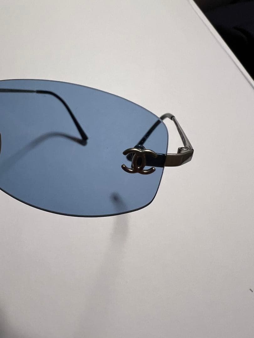 CHANEL ココマーク サングラス　ブルー