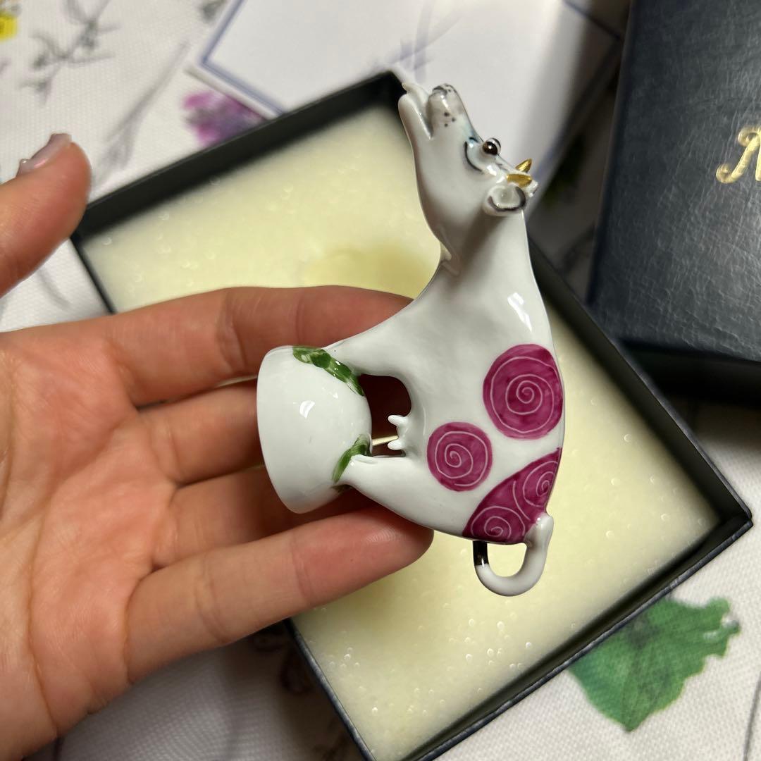 MEISSEN マイセン　置物　フィギュリン　干支　牛　丑　うし　ウシ　ブルー