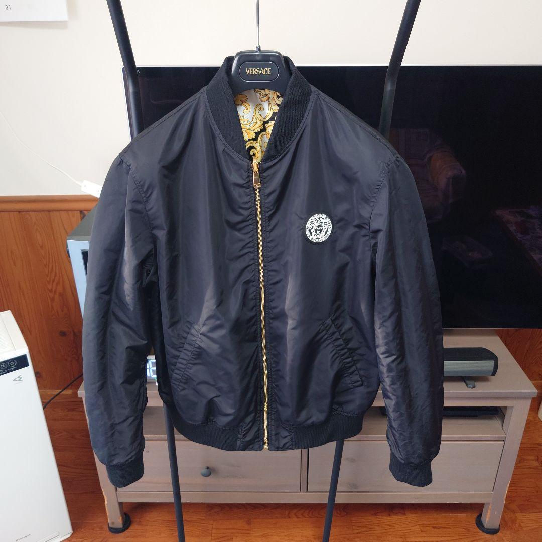 希少 美品 VERSACE Reversible Bomber Jacket