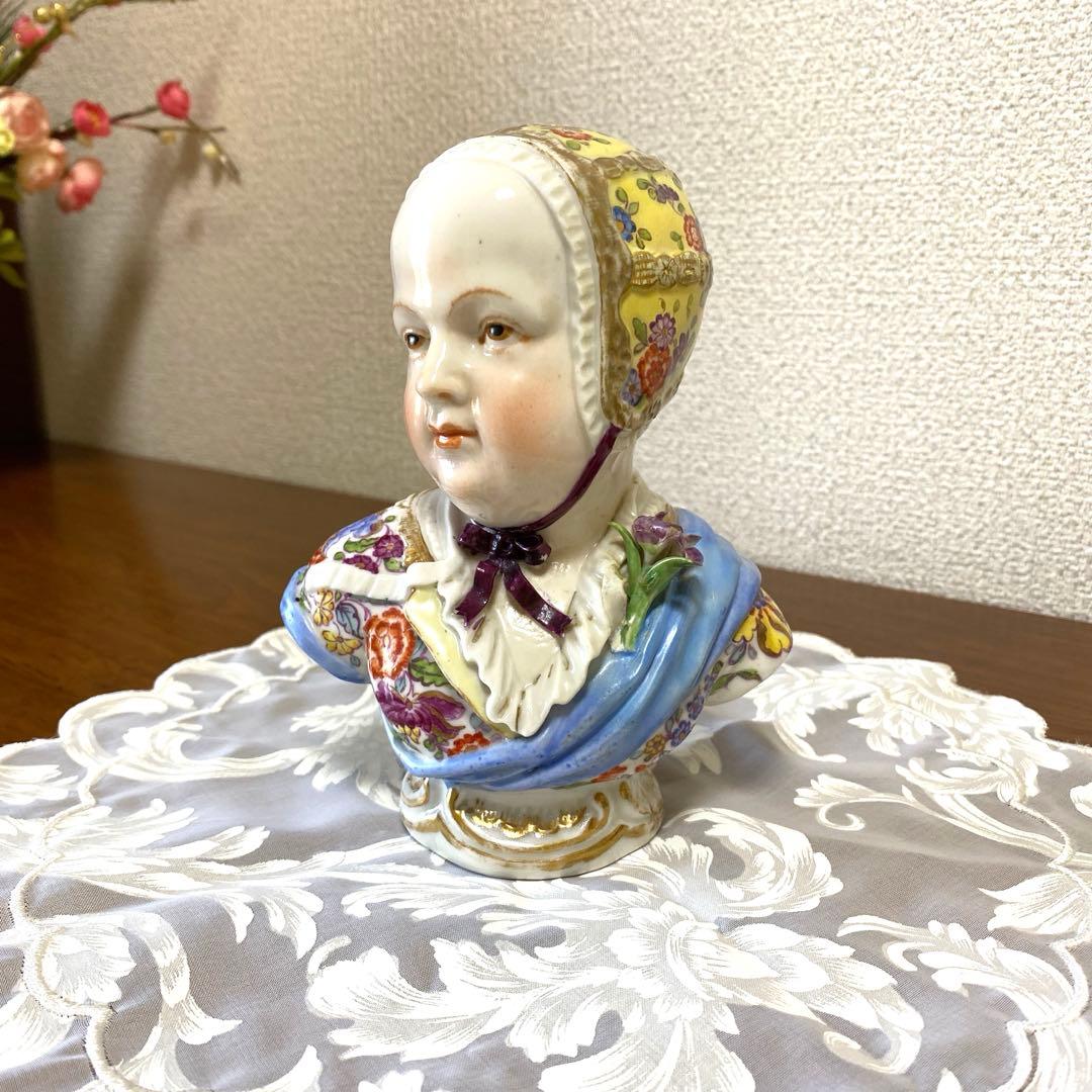 マイセンバストアップオブジェの人形　置物