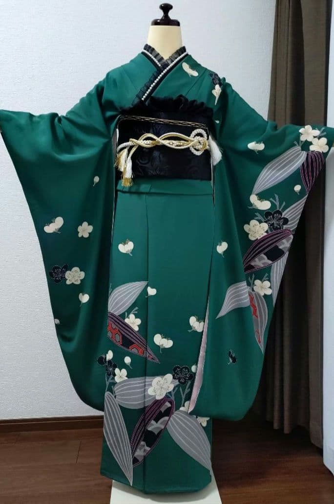 振袖　長襦袢　袋帯　帯締め　帯揚げ　半襟　重衿　フルセット　美品　未使用