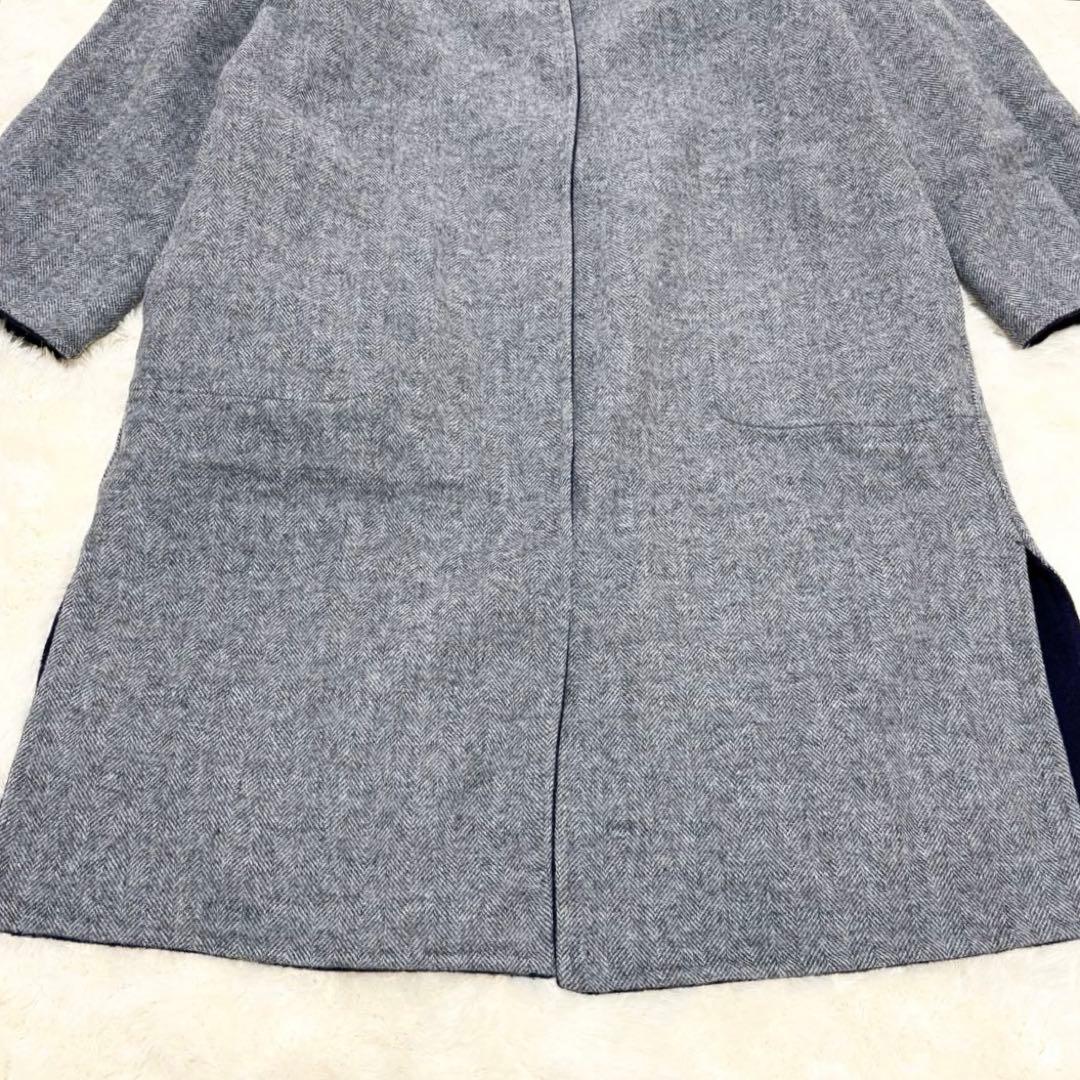 【タグ付き】any sis リバーシブル ウールリバー ロングコート ベルテッド